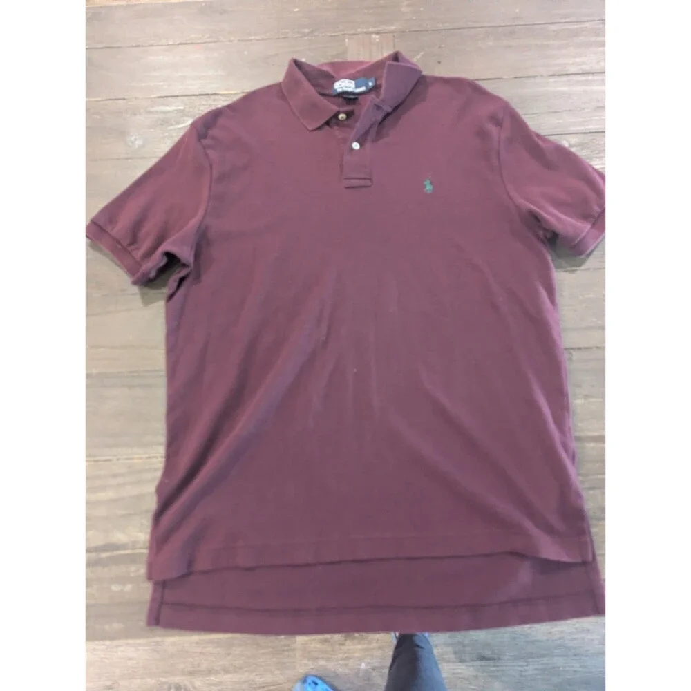 Polo Ralph Lauren Shirt Mens Large Purple Preppy Green Pony‎ Academia Collegiate